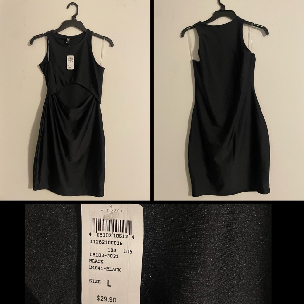 NWT WINDSOR black cut out dress.